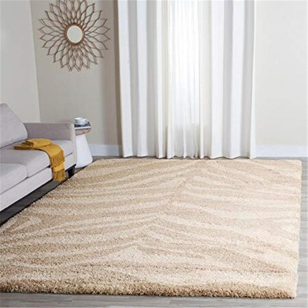 Safavieh 6 ft. 7 in. x 6 ft. 7 in. Portofino Shag Square Area Rug Ivory & Beige PTS215B-7SQ
